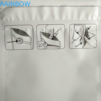 La guarnizione laterale 3 opaca sta sul sacchetto che imballa, sta sulla prova dei bambini del sacchetto della chiusura lampo