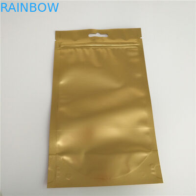 La chiusura lampo superiore sta sul materiale laminato borse del sacchetto con euro/foro d'attaccatura rotondo