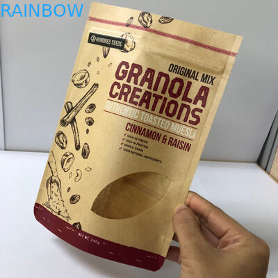 Chicchi di caffè che imballano spessore su misura dei sacchi di carta 120-180 Mic con stampa di logo