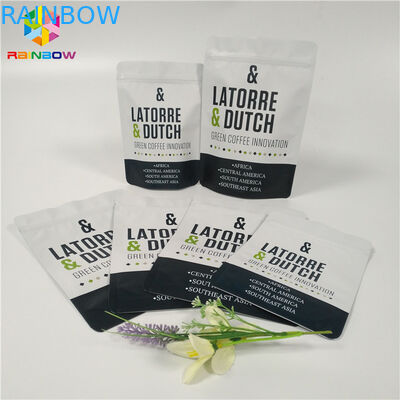 Sacchetto del foglio di alluminio che imballa rotocalcografia richiudibile a chiusura lampo della borsa di caffè della valvola