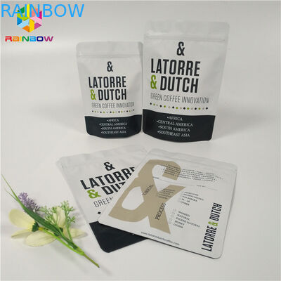 Sacchetto del foglio di alluminio che imballa rotocalcografia richiudibile a chiusura lampo della borsa di caffè della valvola