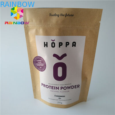 Carta d'imballaggio del mestiere di Kraft stampata logo a chiusura lampo del commestibile del sacchetto amichevole della stagnola di Eco