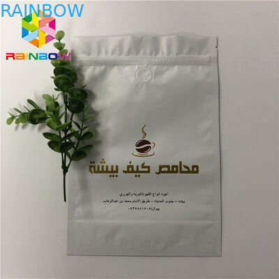 La serratura laminata dello zip di Matt del di alluminio sta sulla borsa di caffè delle borse del sacchetto della chiusura lampo con la valvola