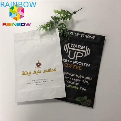 La serratura laminata dello zip di Matt del di alluminio sta sulla borsa di caffè delle borse del sacchetto della chiusura lampo con la valvola