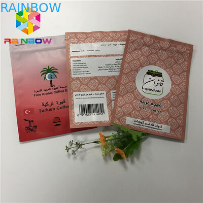 Riutilizzabile stia sul sacchetto della stagnola che imballa la borsa di caffè variopinta del foglio di alluminio con la chiusura lampo