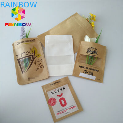 Stia sul sacchetto di plastica d'imballaggio della radura della serratura dello zip delle borse dello spuntino trasparente con la finestra