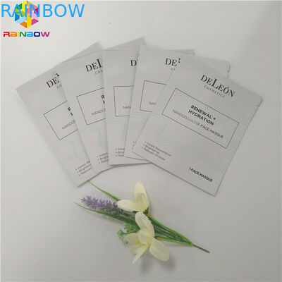 Pacchetto facciale d'imballaggio cosmetico di plastica della maschera della guarnizione dei lati dell'imballaggio 3 della borsa del di alluminio