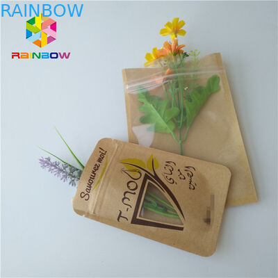 Imballaggio laterale del biscotto del di alluminio della guarnizione del commestibile dei sacchi di carta tre su ordinazione risigillabili