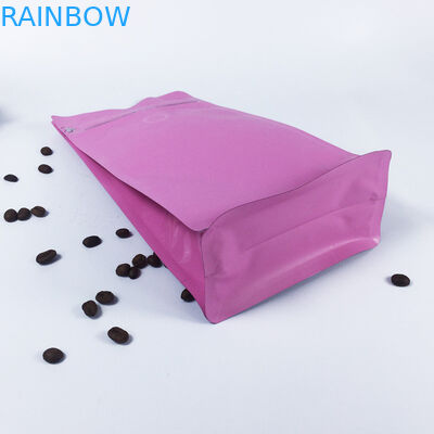 Su misura stia sul caffè laterale del rinforzo delle borse del sacchetto della chiusura lampo che imballa il colore di CYMK