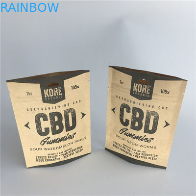 Chiusura lampo del foglio di alluminio dei sacchi di carta stampata abitudine riutilizzabile per l'imballaggio della farina dell'alimento