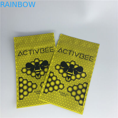 La guarnizione laterale tre sta sull'imballaggio di plastica dell'erbaccia del tabacco della serratura dello zip di Mylar dei sacchetti del caffè