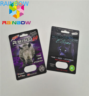 Carta normale della bolla di dimensione che imballa la pillola del sesso di effetto 3D per gli uomini che imballano carta
