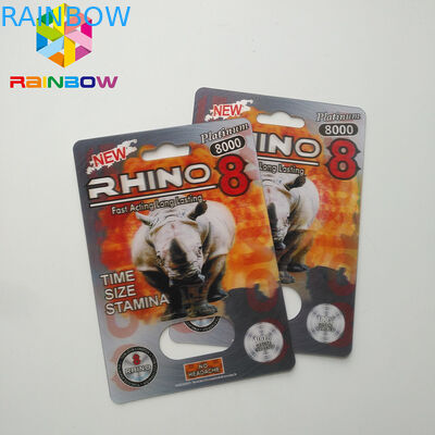 Carta normale della bolla di dimensione che imballa la pillola del sesso di effetto 3D per gli uomini che imballano carta