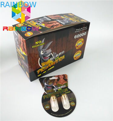 Carta lucida della bolla che imballa la carta di carta delle pillole Burro2 60000 su ordinazione di potenziamento del sesso
