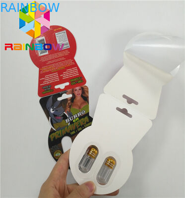 Carta lucida della bolla che imballa la carta di carta delle pillole Burro2 60000 su ordinazione di potenziamento del sesso