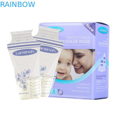 Doppio stia sul sacchetto della chiusura lampo, stoccaggio d'imballaggio del latte materno delle borse della saldatura a caldo