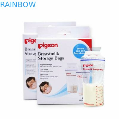 Doppio stia sul sacchetto della chiusura lampo, stoccaggio d'imballaggio del latte materno delle borse della saldatura a caldo