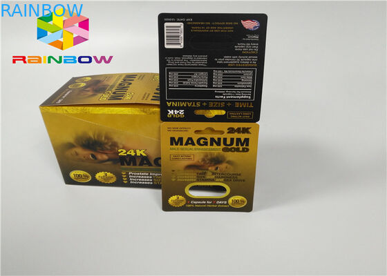 Imballaggio maschio delle pillole 3d di potenziamento della bottiglia della bolla della carta di plastica dell'inserzione dalle carte/scatola di presentazione