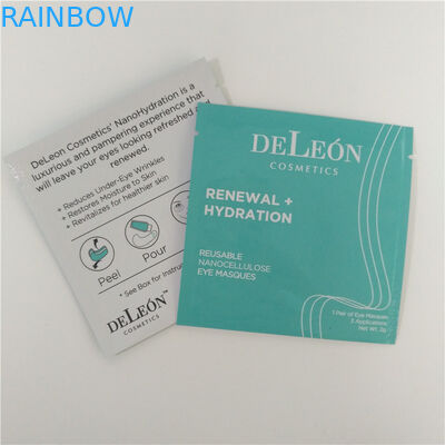 La stampa di colore pieno sta sull'imballaggio riutilizzabile dei Masques dell'occhio delle borse del sacchetto della chiusura lampo