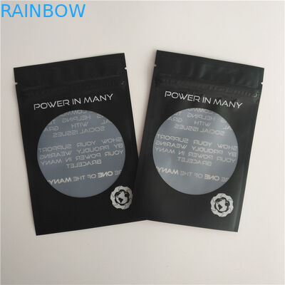 Sacchetti su ordinazione d'imballaggio del braccialetto degli orecchini della borsa della serratura dello zip di logo delle borse della saldatura a caldo lucida