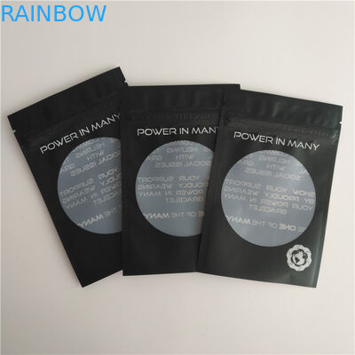 Sacchetti su ordinazione d'imballaggio del braccialetto degli orecchini della borsa della serratura dello zip di logo delle borse della saldatura a caldo lucida