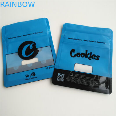 Dimensione su misura ANIMALE DOMESTICO d'imballaggio del di alluminio di Runtz di incenso di erbe a chiusura lampo della borsa