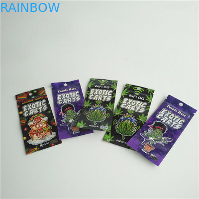 La stagnola su ordinazione ha stampato la cartuccia della penna delle borse 1ml Vape della chiusura lampo che imballa con la finestra