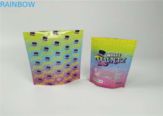 Sacchetti di plastica di Runtz che imballano la serratura dello zip della borsa dell'erbaccia dei biscotti della prova dell'odore del ragazzo della giungla