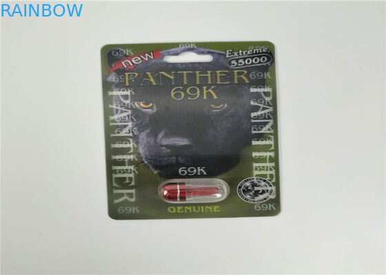 Faccia scorrere le pillole maschii d'imballaggio di potenziamento della carta della bolla che imballano l'imballaggio della pillola 3d del sesso