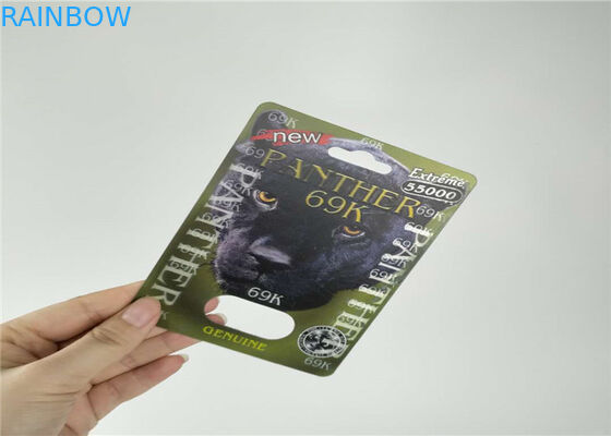 Carta della bolla della capsula della pillola di rinoceronte che imballa durata della vita lunga di rottura della bottiglia di pillola 3D non