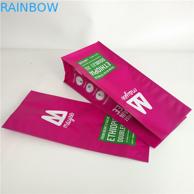 L'abitudine opaca del fondo piatto ha stampato sta sulle borse di caffè laminate alluminio del rinforzo m. dei sacchetti