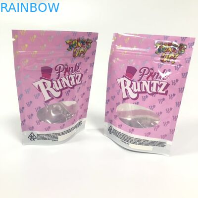 Incenso di erbe del di alluminio che imballa la borsa a chiusura lampo di Runtz della stagnola di Mylar con la chiusura lampo