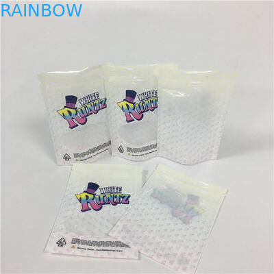Borse d'imballaggio d'imballaggio resistenti dell'erbaccia di Runtz 3.5g Mylar della chiusura lampo della prova dell'odore del bambino