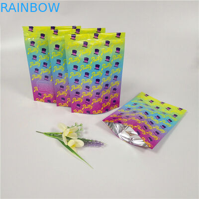 La doppia abitudine della chiusura lampo ha stampato sta sui sacchetti ha laminato la superficie brillante delle borse del di alluminio