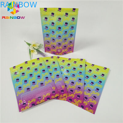 Superficie lucida d'imballaggio d'imballaggio delle borse dell'erbaccia della prova dell'odore del sacchetto della stagnola di abitudine 1oz 3.5g