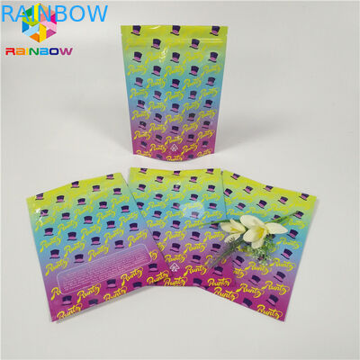 Superficie lucida d'imballaggio d'imballaggio delle borse dell'erbaccia della prova dell'odore del sacchetto della stagnola di abitudine 1oz 3.5g