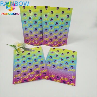 Superficie lucida d'imballaggio d'imballaggio delle borse dell'erbaccia della prova dell'odore del sacchetto della stagnola di abitudine 1oz 3.5g
