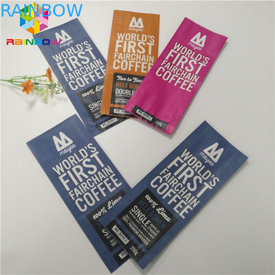 Sacchetto finito opaco della stagnola della guarnizione del quadrato che imballa la borsa di caffè laterale del rinforzo con la valvola