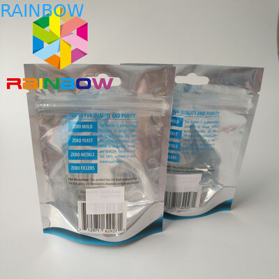 L'abitudine ha stampato la borsa della stagnola che imballa, sta sul sacchetto della serratura dello zip per Kraton farmaceutico