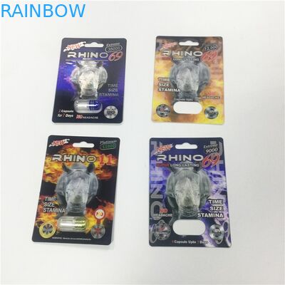 Pallottola d'imballaggio del contenitore di rinoceronte dell'oro della carta della bolla della carta opaca da disegno con la copertura di plastica