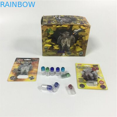 Contenitore d'imballaggio di forma della pallottola della capsula delle pillole di rinoceronte 69 del mini della plastica di PS blister della bottiglia