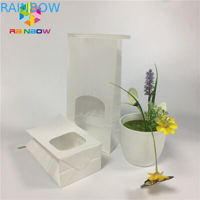 Borsa impermeabile al grasso dello spuntino che imballa la borsa normale della finestra della radura del Libro Bianco con il legame della latta