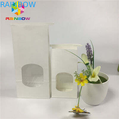 Borsa impermeabile al grasso dello spuntino che imballa la borsa normale della finestra della radura del Libro Bianco con il legame della latta