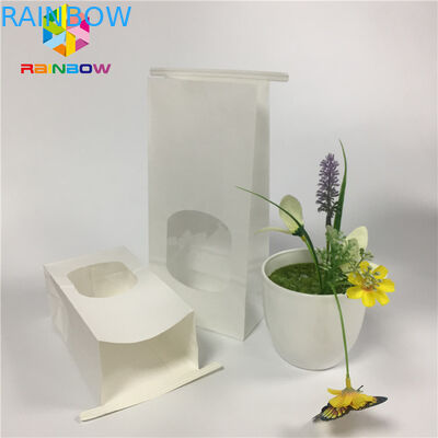 Borsa impermeabile al grasso dello spuntino che imballa la borsa normale della finestra della radura del Libro Bianco con il legame della latta