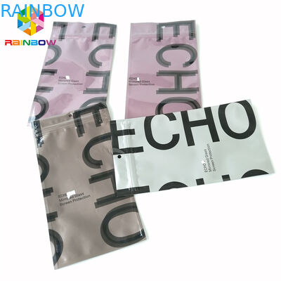 L'imballaggio a chiusura lampo del foglio di alluminio insacca il sacchetto vuoto di plastica sigillato del tè parteggiato tre