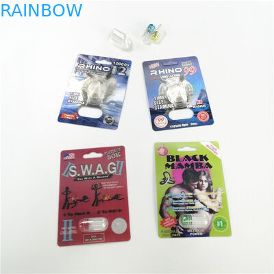 Blister d'imballaggio di inventario della carta del magnum 24k 3D di rinoceronte 11 di uso della carta medica della bolla