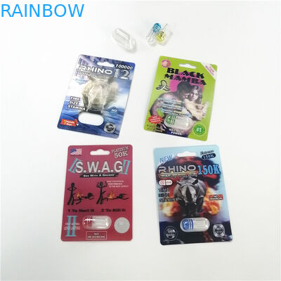 Faccia scorrere le pillole maschii d'imballaggio di potenziamento della carta della bolla che imballano la dimensione su misura