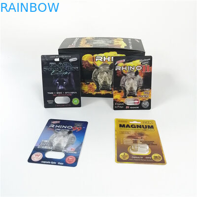 Faccia scorrere le pillole maschii d'imballaggio di potenziamento della carta della bolla che imballano la dimensione su misura