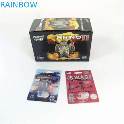 Carta di carta d'imballaggio della pillola sessuale maschio della carta amichevole eco- della bolla con l'autoadesivo della buccia