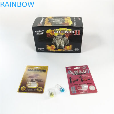 Carta di carta d'imballaggio della pillola sessuale maschio della carta amichevole eco- della bolla con l'autoadesivo della buccia